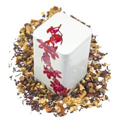 Bílá dóza na čaj - Orchidej (100 g)
