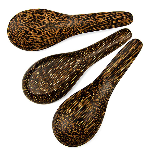 Široká dřevěná lžička na čaj (13 cm)