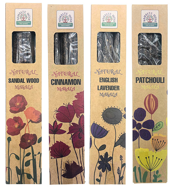 Dlouho hořící vonné tyčinky Namaste Natural Masala - Vůně: Nag champa