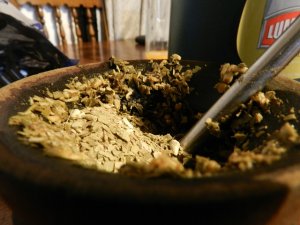 Příprava nápoje Yerba maté