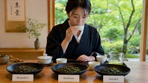 Shimamidori, Kuritawase a Saemidori: srovnání japonských čajových kultivarů