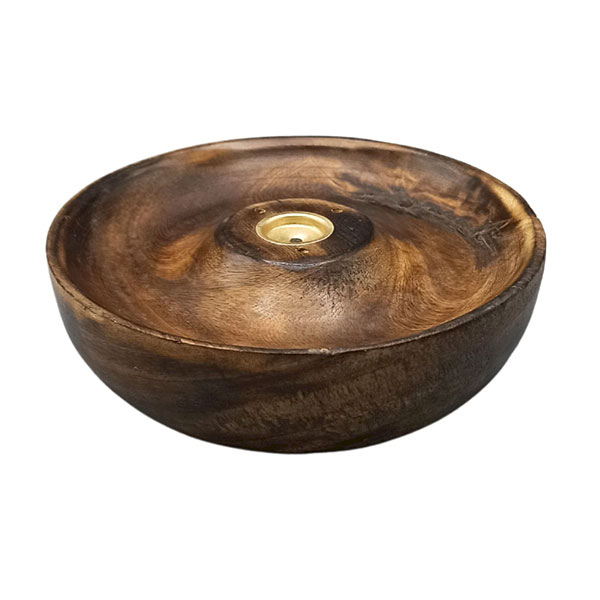 Ručně vyřezávaná kadidelnice Kočka (135 mm) s podstavcem